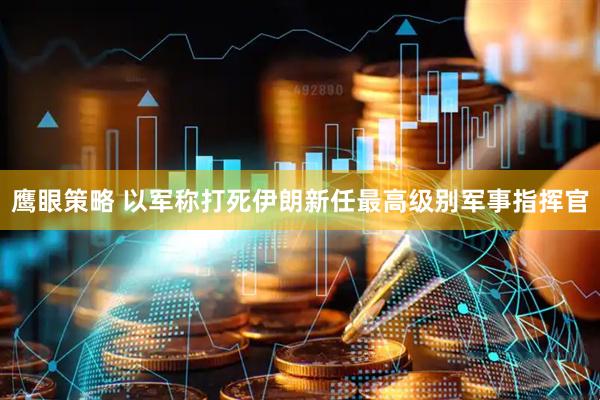 鹰眼策略 以军称打死伊朗新任最高级别军事指挥官